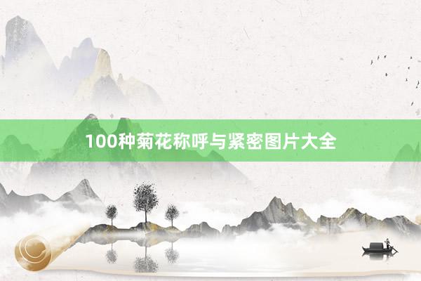 100种菊花称呼与紧密图片大全